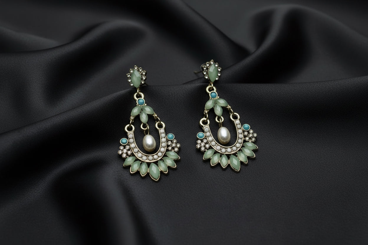 Boho Pearl Dangle Earrings – Faux Pearl Drop Jewelry