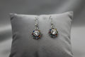 Multi-Color Glass Dangle Earrings – Silver-Tone Statement Jewelry
