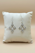 Silver Tone Scroll Earrings
