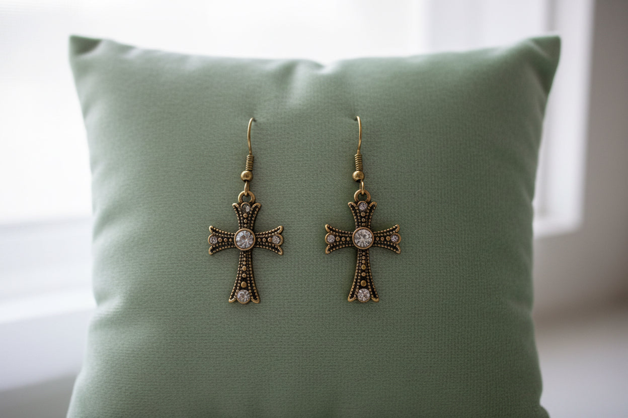 Gold Cross Earrings – Classic Faith-Inspired Jewelry