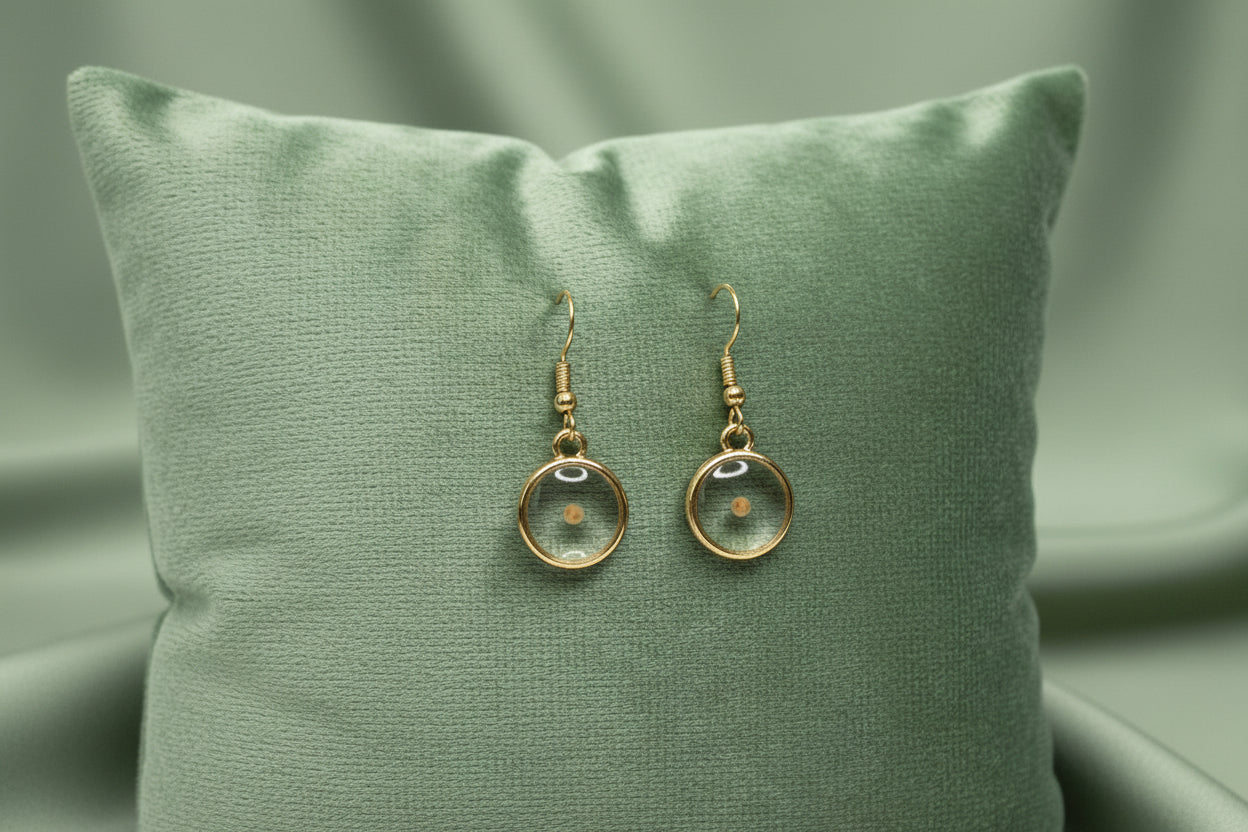 Mustard Seed Earrings – Small Gold-Tone Faith Jewelry