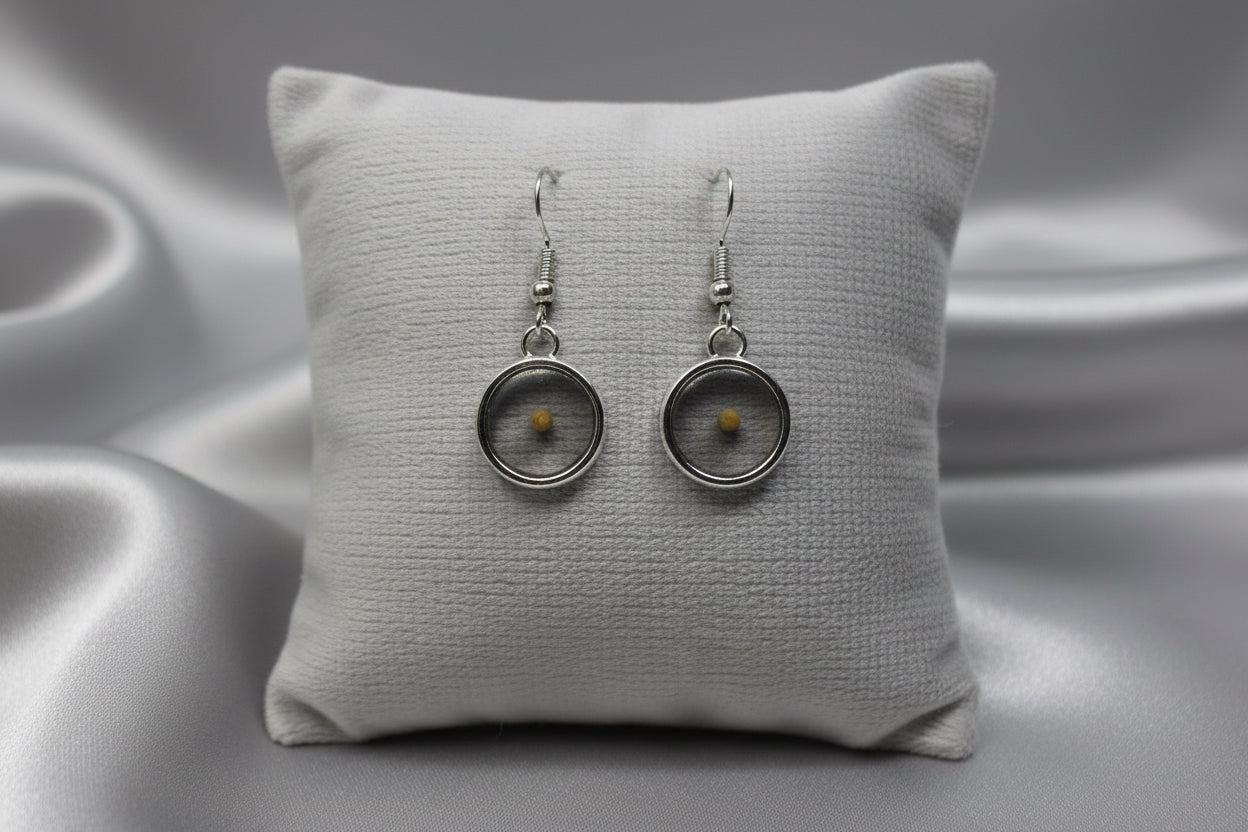 Small Mustard Seed Earrings – Silver-Tone Faith Jewelry